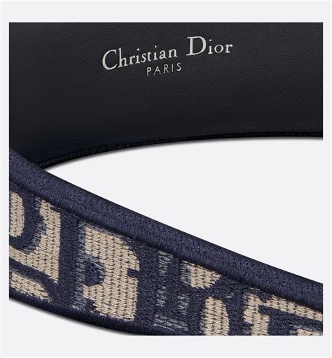 stirnband dior|Dior Oblique Dior Band Headband Navy Blue Embroidery .